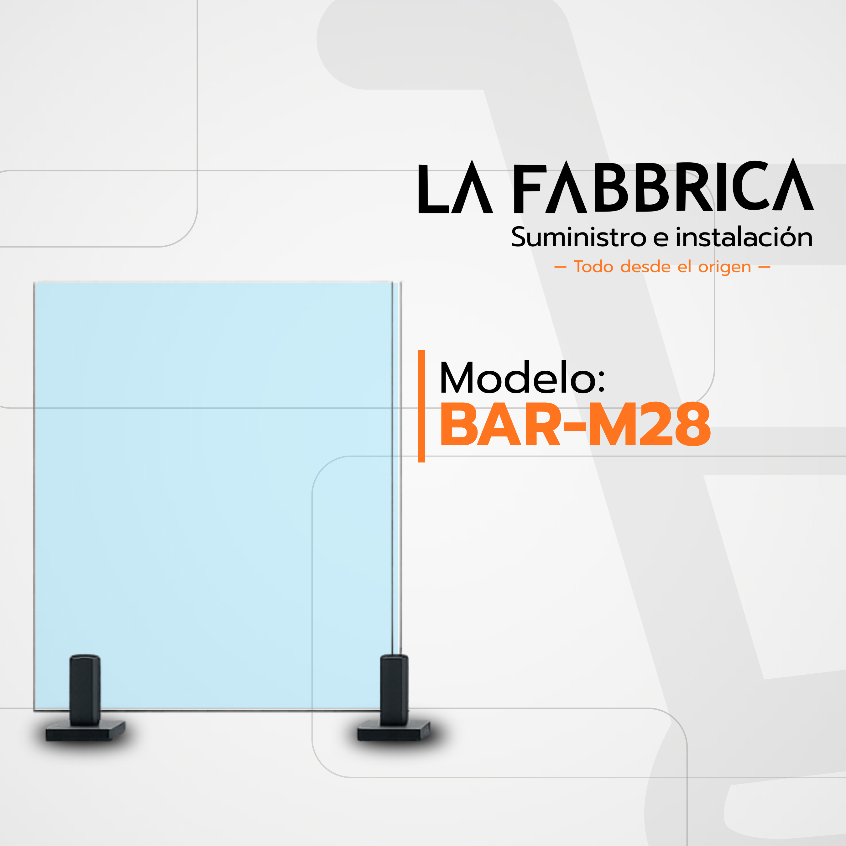 Baranda de Vidrio BAR-M28 — Línea Spigot Minimalista